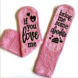 Cupcake chocolate fuzzy socks